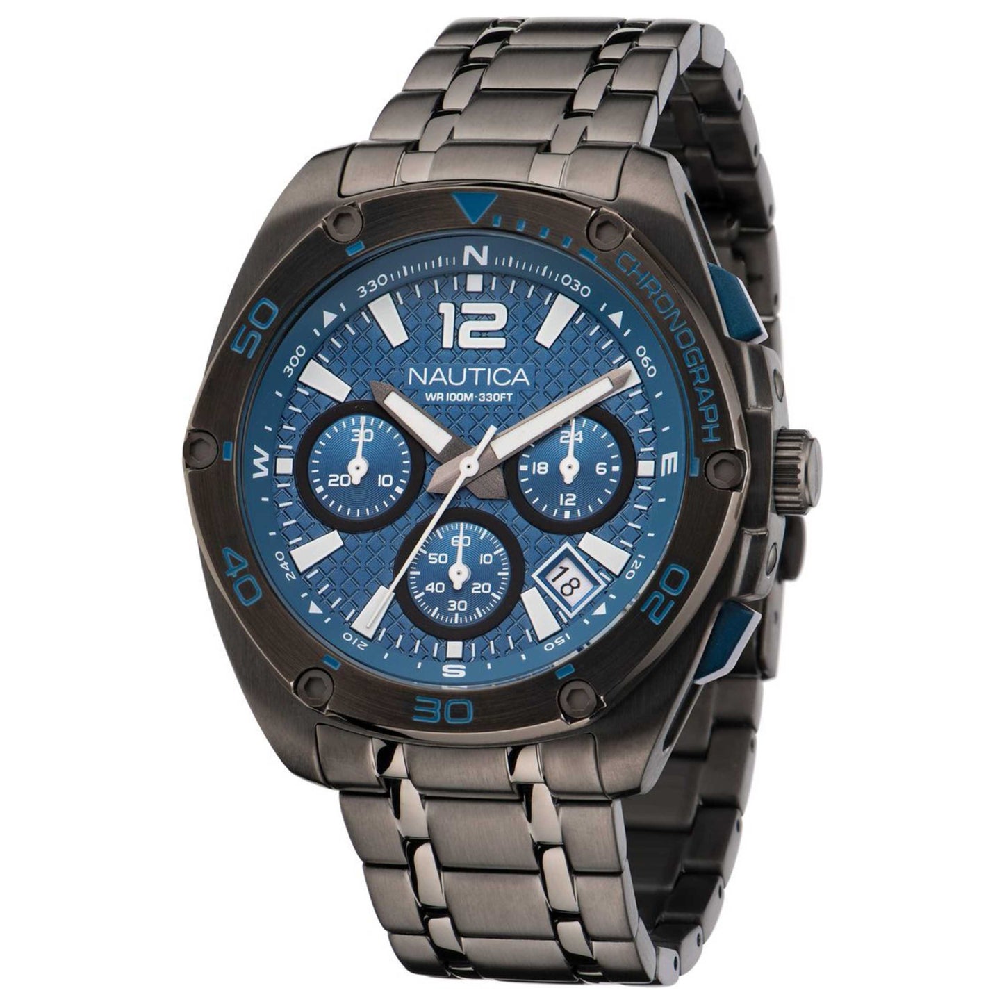 Front view of Nautica Tin Can Bay Men's Quartz Watch NAPTCF211