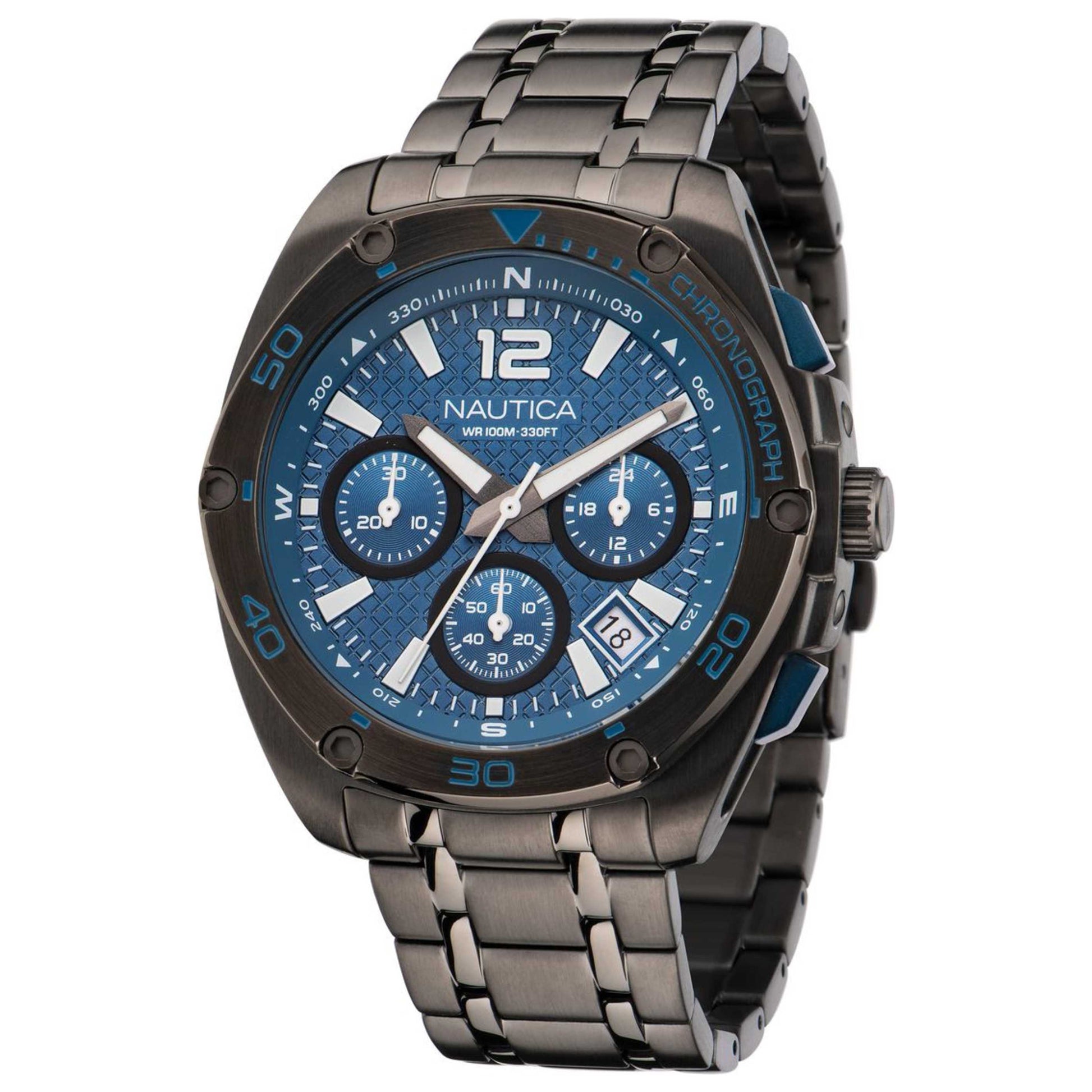 Front view of Nautica Tin Can Bay Men's Quartz Watch NAPTCF211