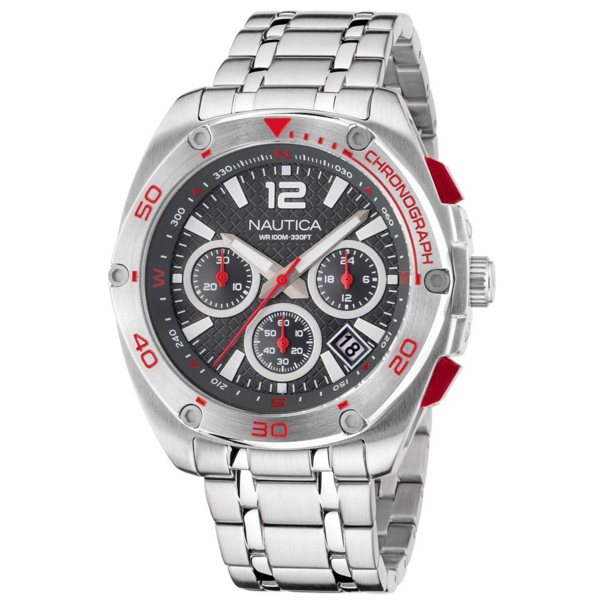 Front view of Nautica Tin Can Bay Men's Quartz Watch NAPTCS302