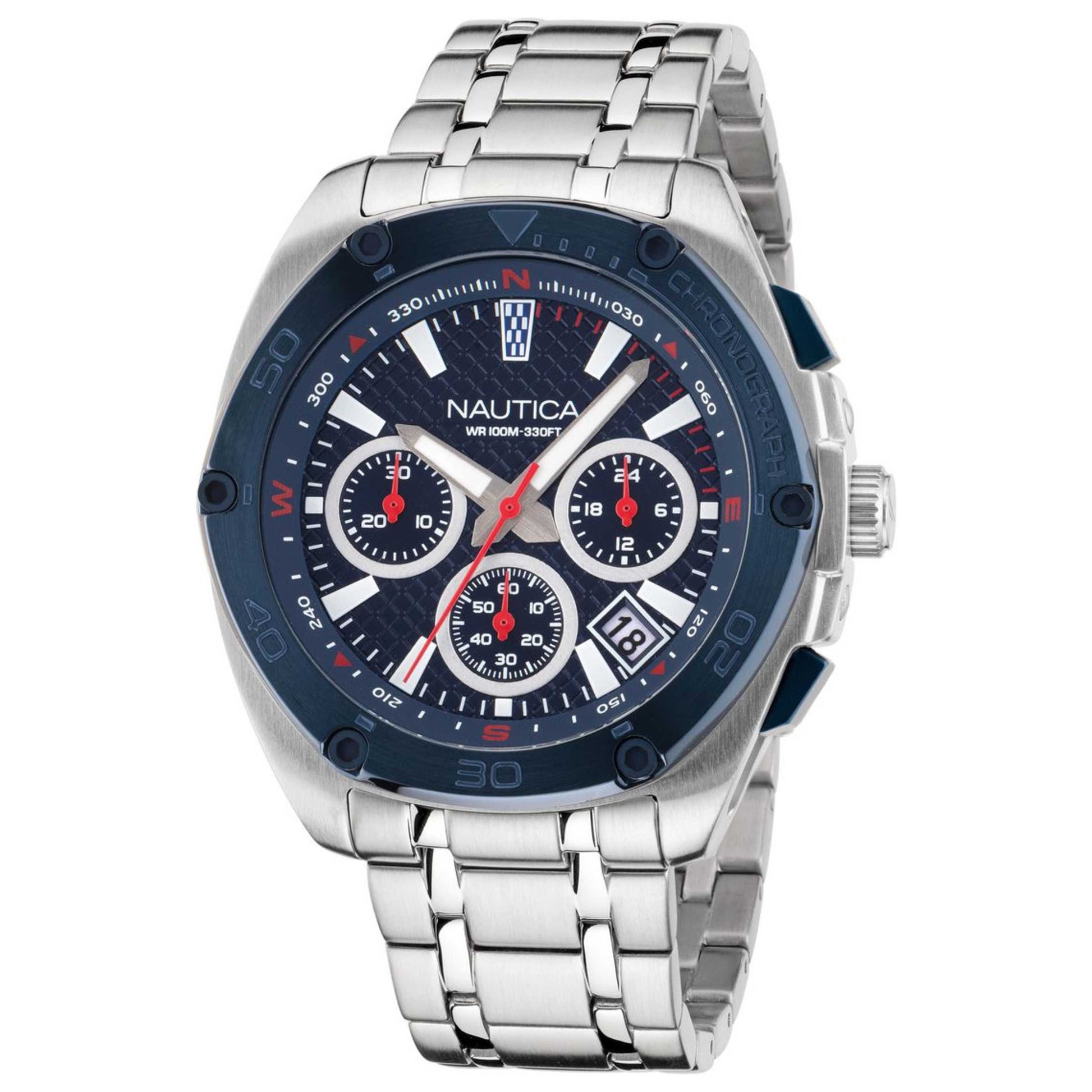 Front view of Nautica Tin Can Bay Men's Quartz Watch NAPTCS304