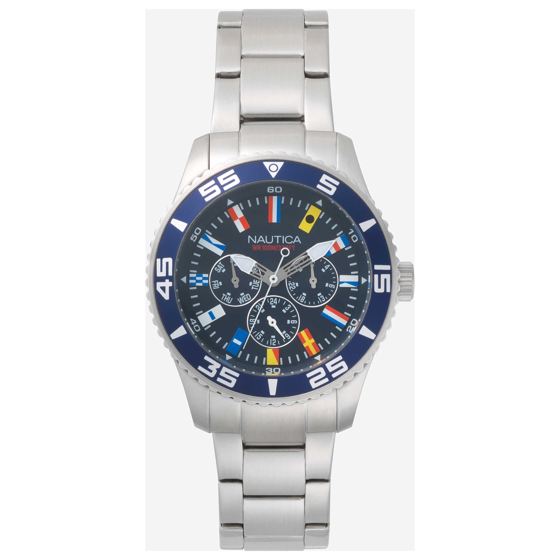 Front view of Nautica White Cap Men's Quartz Watch NAPWHC001