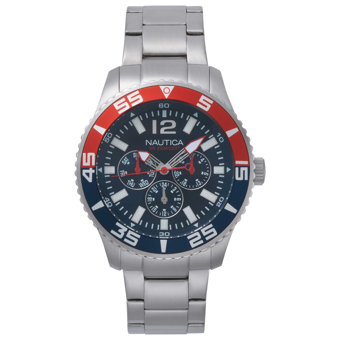 Front view of Nautica White Cap Men's Quartz Watch NAPWHC002