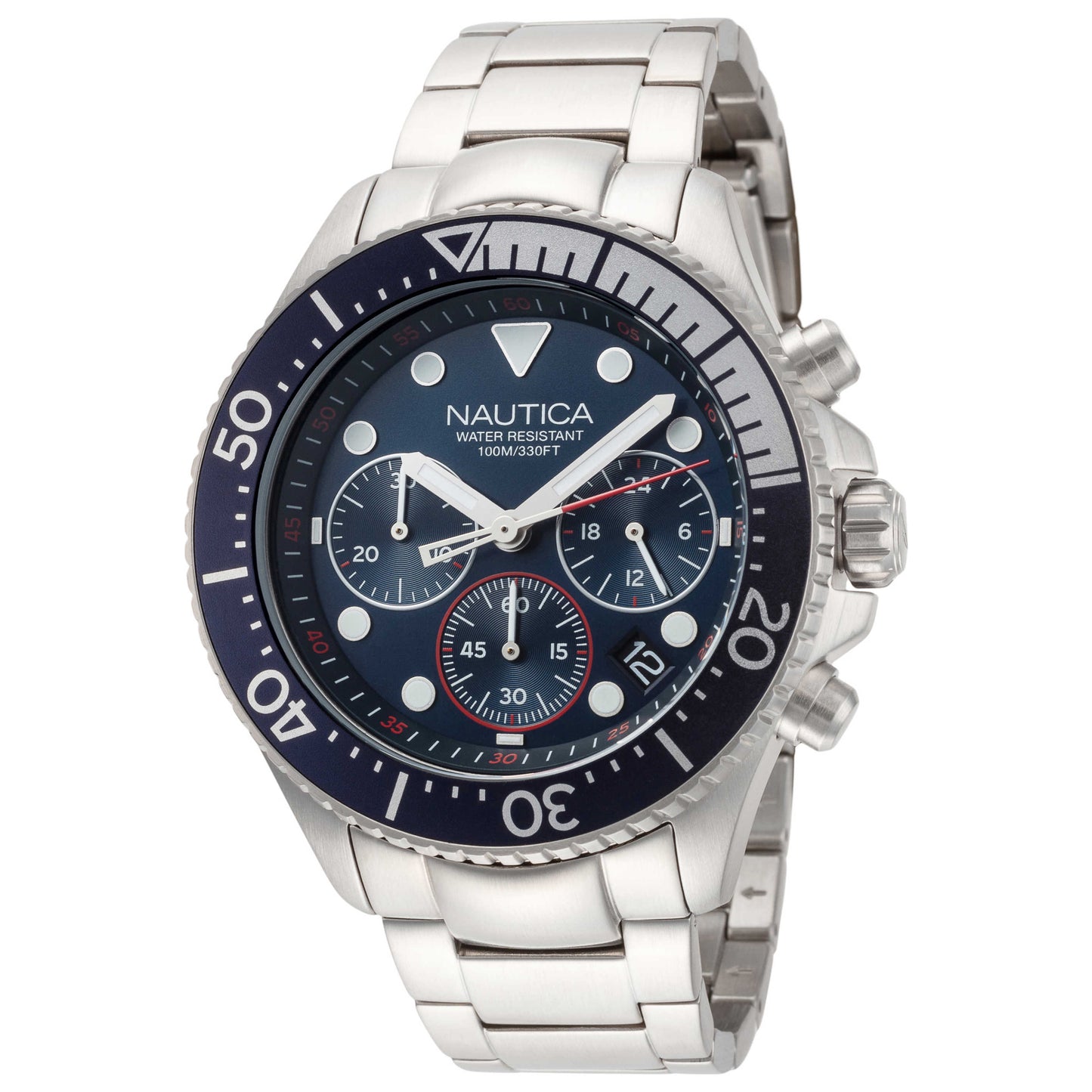 Front view of Nautica Wetsport Men's Quartz Watch NAPWPC006