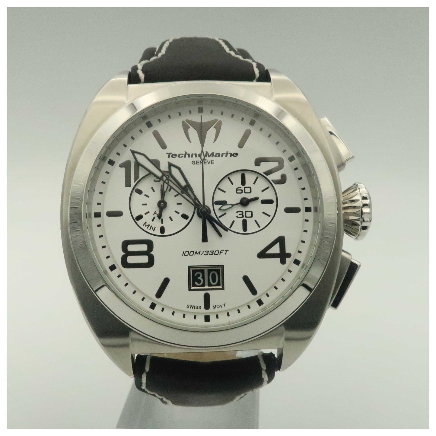 Front view of TechnoMarine US Navy Men's Swiss Quartz (Battery-Powered) Watch NAUT02-PO