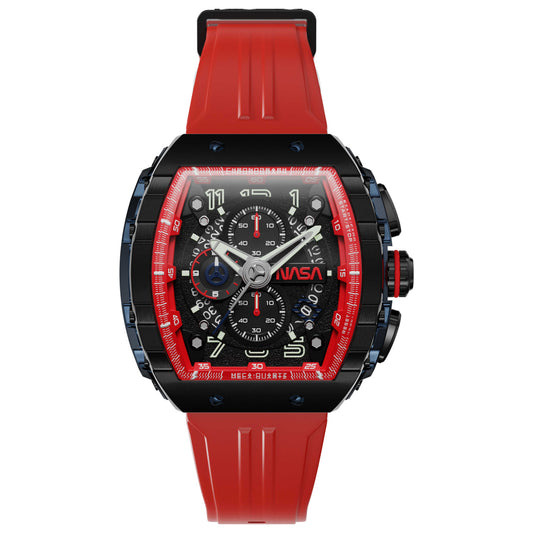 Front view of Nubeo Magellan Men's Quartz Watch NB-6024-NAS-03