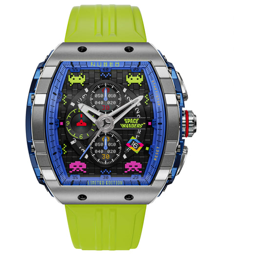 Front view of Nubeo Magellan Men's Quartz Watch NB-6024-SI-03