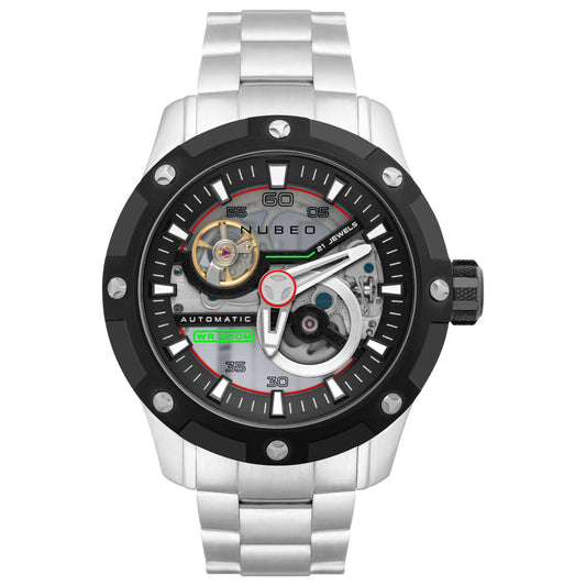 Front view of Nubeo Pioneer Bridge Men's Automatic Watch NB-6048-22
