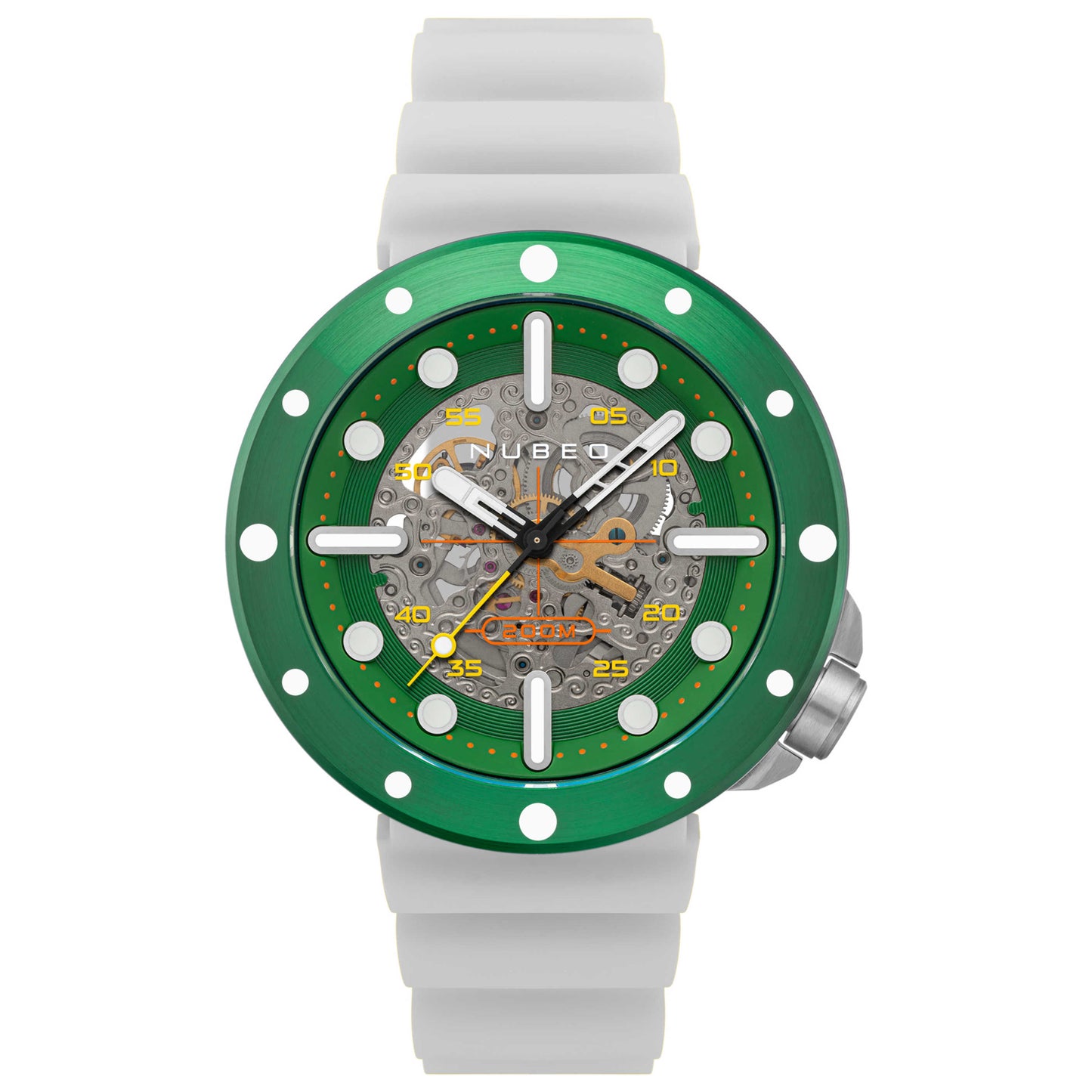 Front view of Nubeo Cassini Men's Automatic Watch NB-6058-02