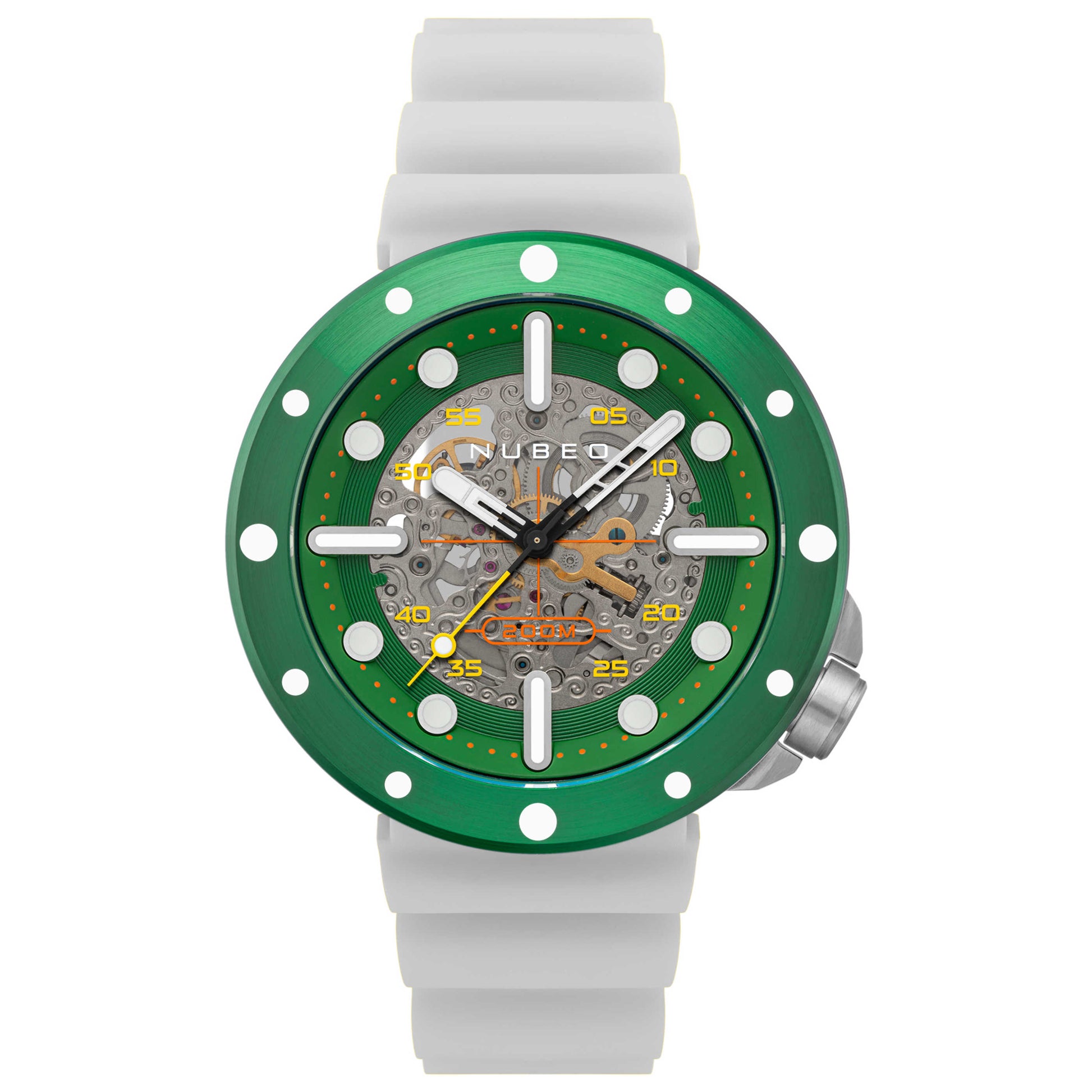 Front view of Nubeo Cassini Men's Automatic Watch NB-6058-02