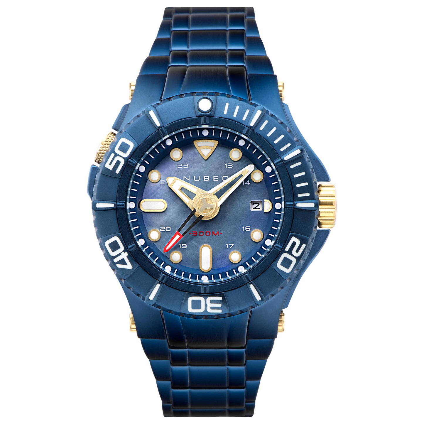 Front view of Nubeo Manta Midsize Men's Automatic Watch NB-6059-44