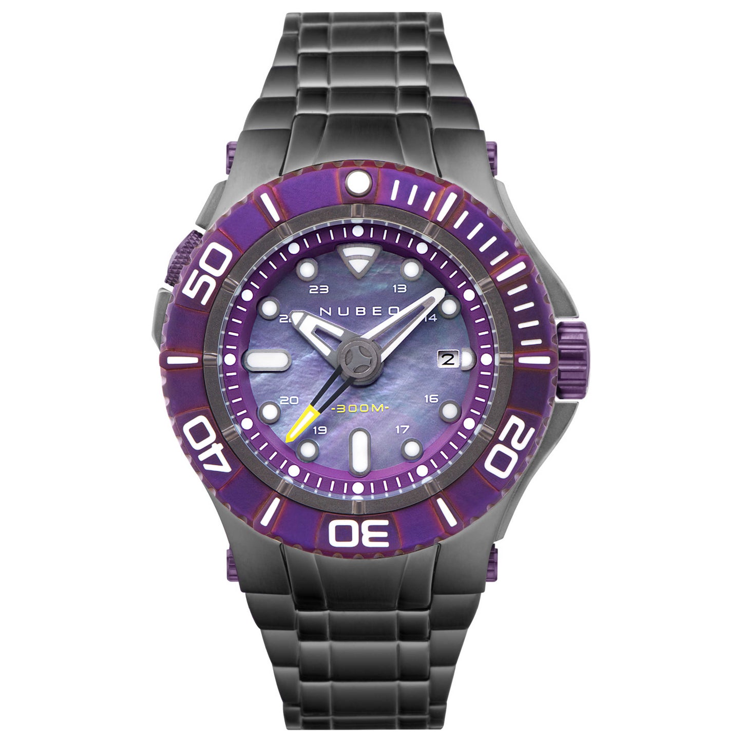 Front view of Nubeo Manta Midsize Men's Automatic Watch NB-6059-55