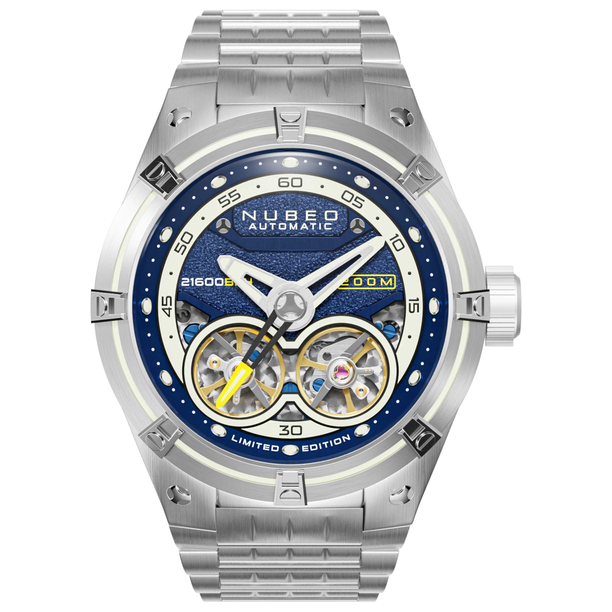 Front view of Nubeo Galileo Men's Automatic Watch NB-6070-22