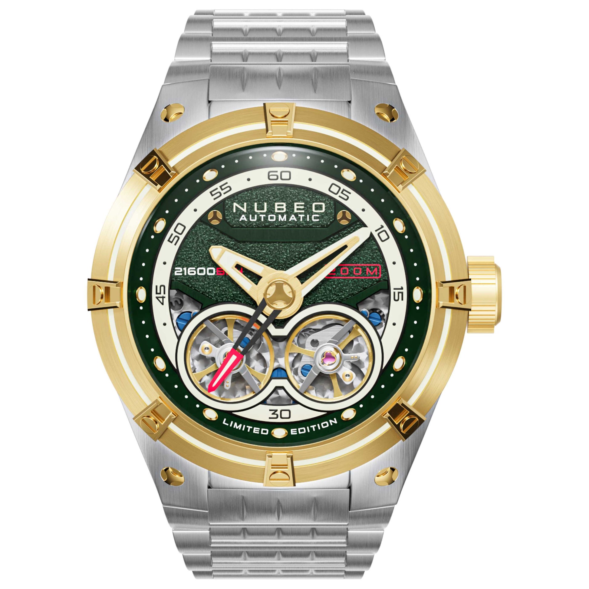 Front view of Nubeo Galileo Men's Automatic Watch NB-6070-44