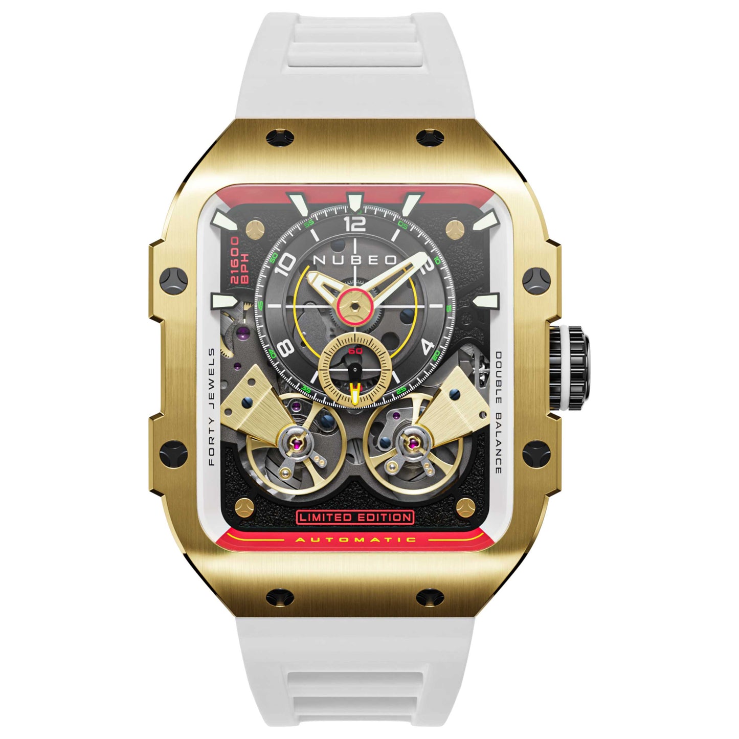 Front view of Nubeo Maven Men's Automatic Watch NB-6077-02