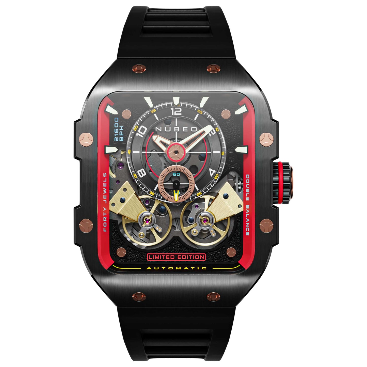 Front view of Nubeo Maven Men's Automatic Watch NB-6077-05