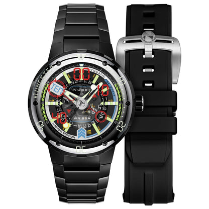 Front view of Nubeo Mariner 9 Men's Automatic Watch NB-6090-22