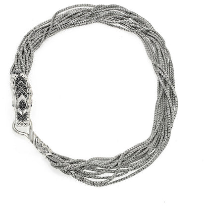 Front view of John Hardy Elegant Women's Necklace NBS6501174BLSBNX18