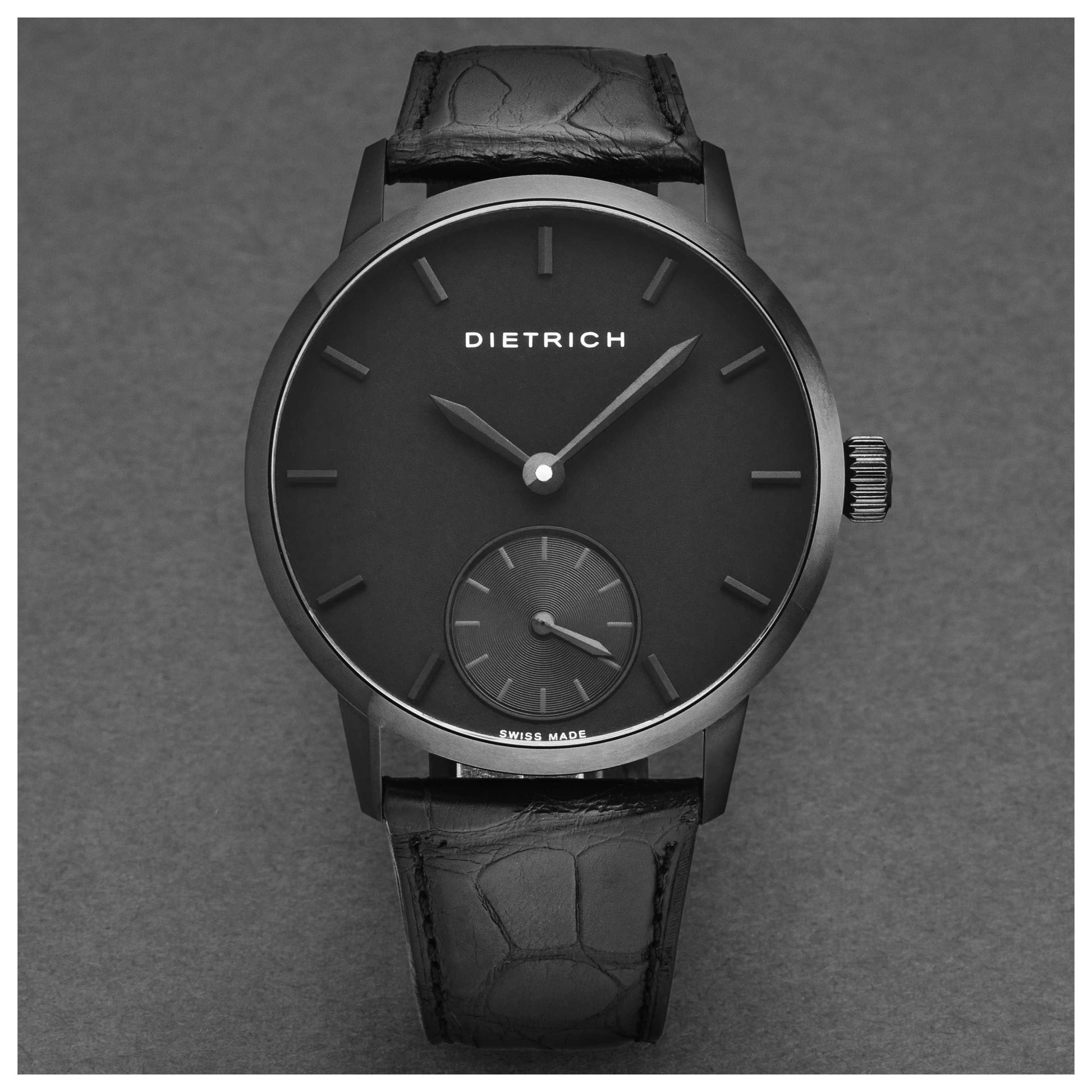 Dietrich Night Men's Manual-Wind Watch NB ALL BLK - Image #6