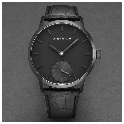 Dietrich Night Men's Manual-Wind Watch NB ALL BLK - Image #6