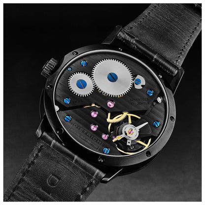 Dietrich Night Men's Manual-Wind Watch NB ALL BLK - Image #7