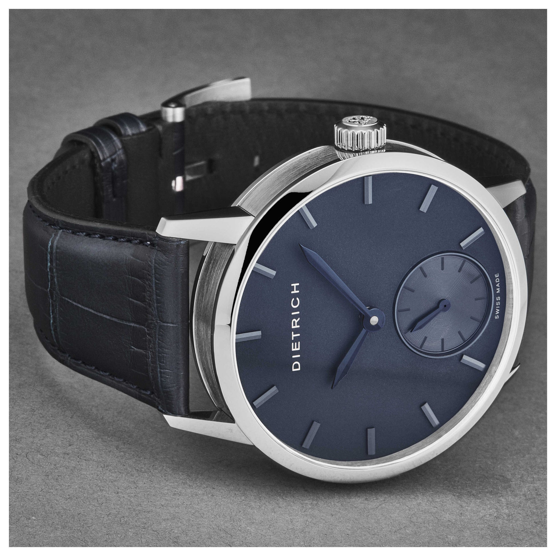 Dietrich Night Men's Manual-Wind Watch NB ALL BLU - Image #4
