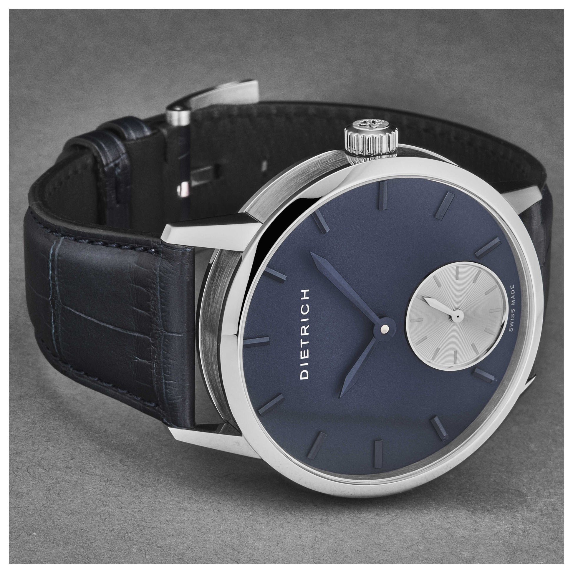 Dietrich Night Men's Manual-Wind Watch NB BLU - Image #4