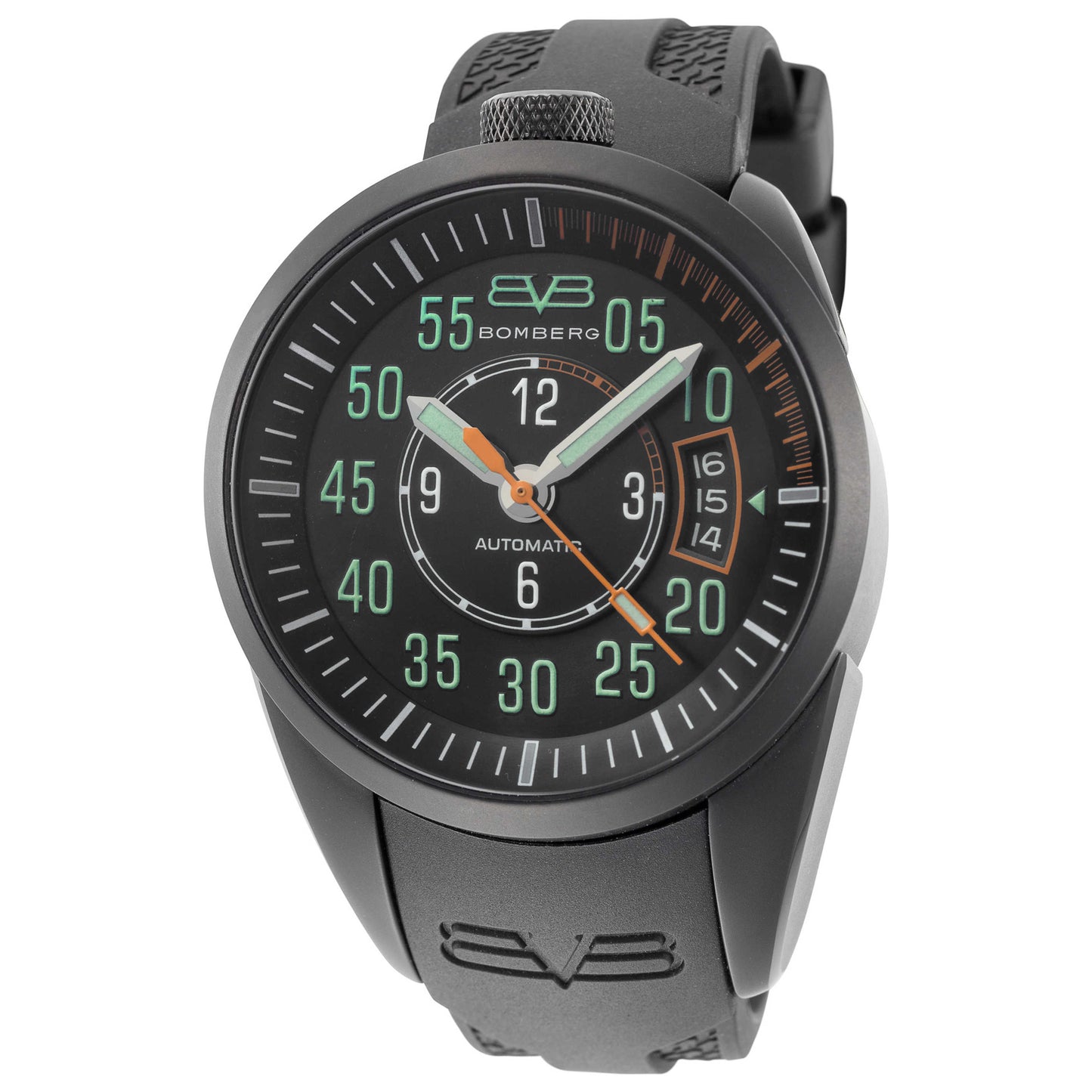 Front view of Bomberg 1968 Men's Automatic Watch NS39APBA-BA0-1-LBA