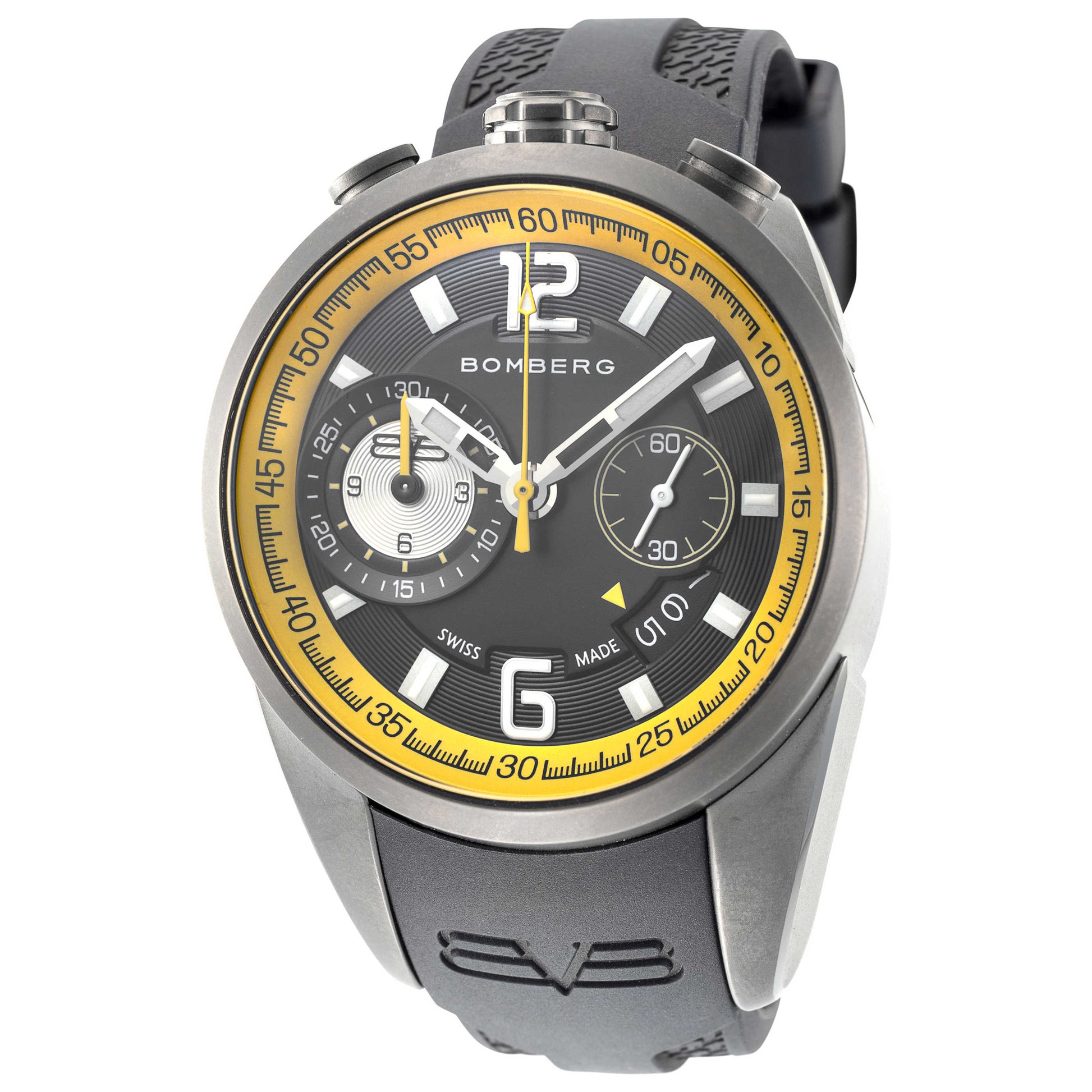 Front view of Bomberg 1968 Men's Automatic Watch NS39ASS-SI0-1-LBR