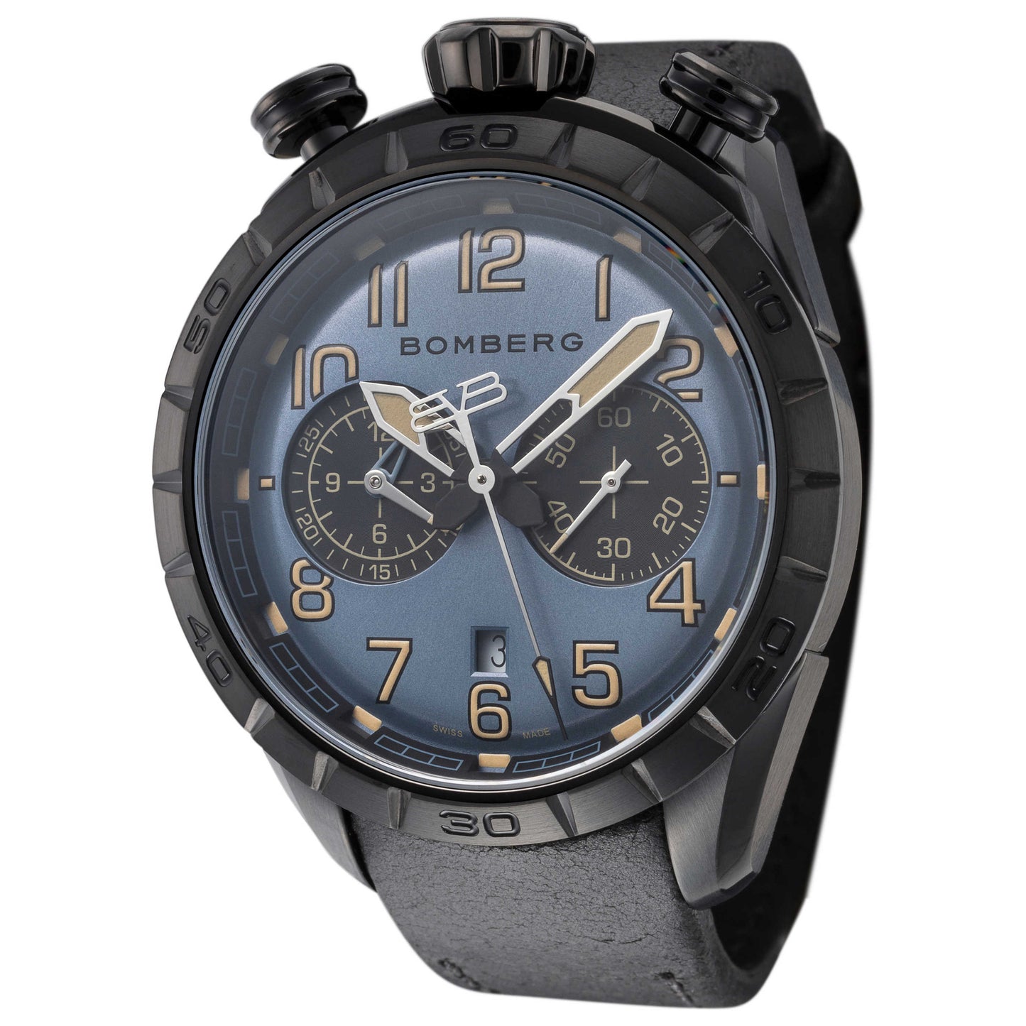 Front view of Bomberg BB-68 Racer Men's Quartz Watch NS44CHPBA-208-9