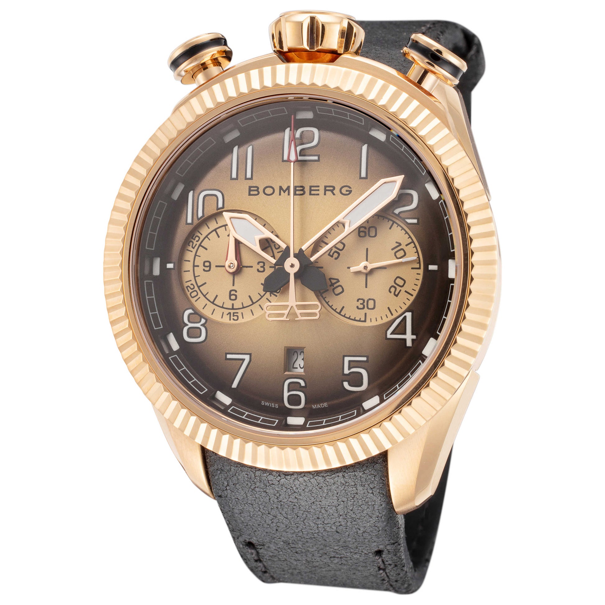 Front view of Bomberg BB-68 Vintage Men's Quartz Watch NS44CHPPK-202-9