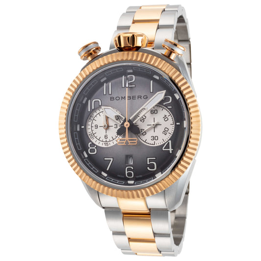 Front view of Bomberg BB-68 Vintage Men's Quartz Watch NS44CHSPPK-203-9