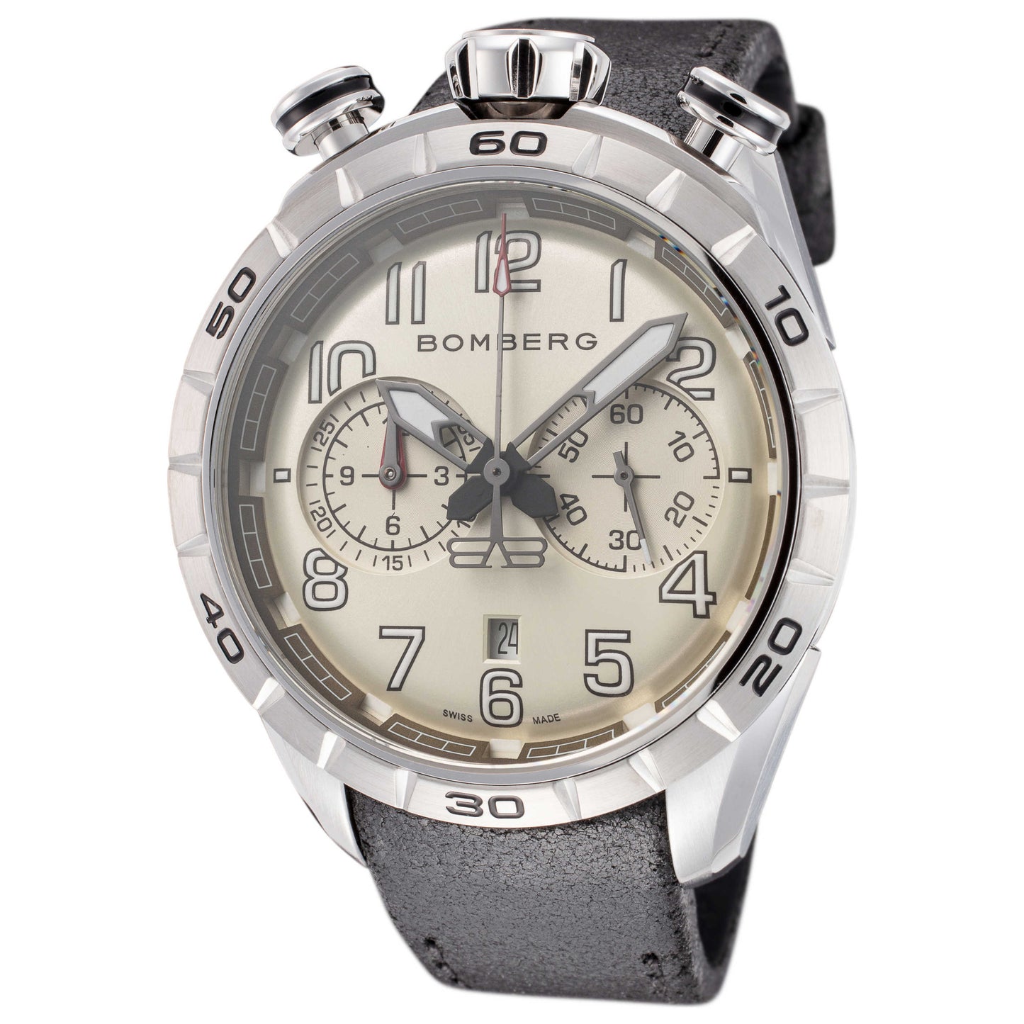 Front view of Bomberg BB-68 Racer Men's Quartz Watch NS44CHSS-205-9