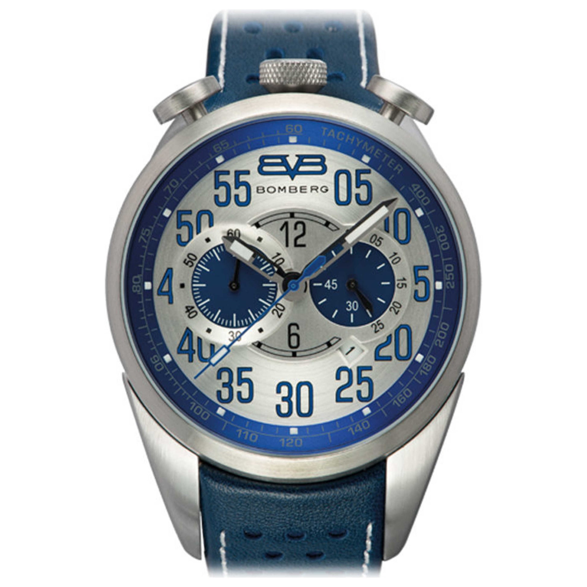 Front view of Bomberg 1968 Men's Quartz Watch NS44CHSS-SI0-3-LBU