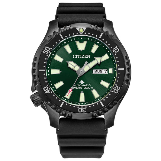 Front view of Citizen Promaster Dive Men's Automatic Watch NY0155-07X
