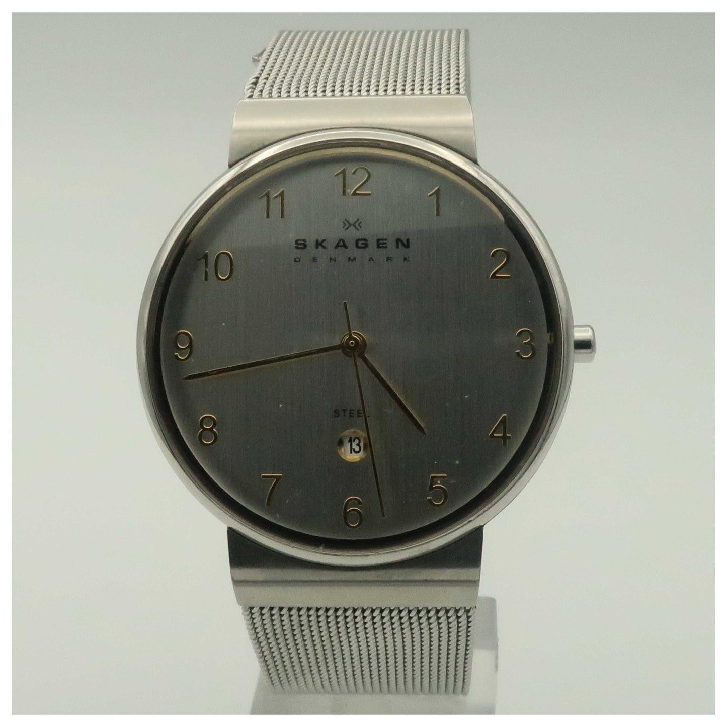 Front view of Skagen Mesh Men's Quartz Watch O355LGSCA-PO2