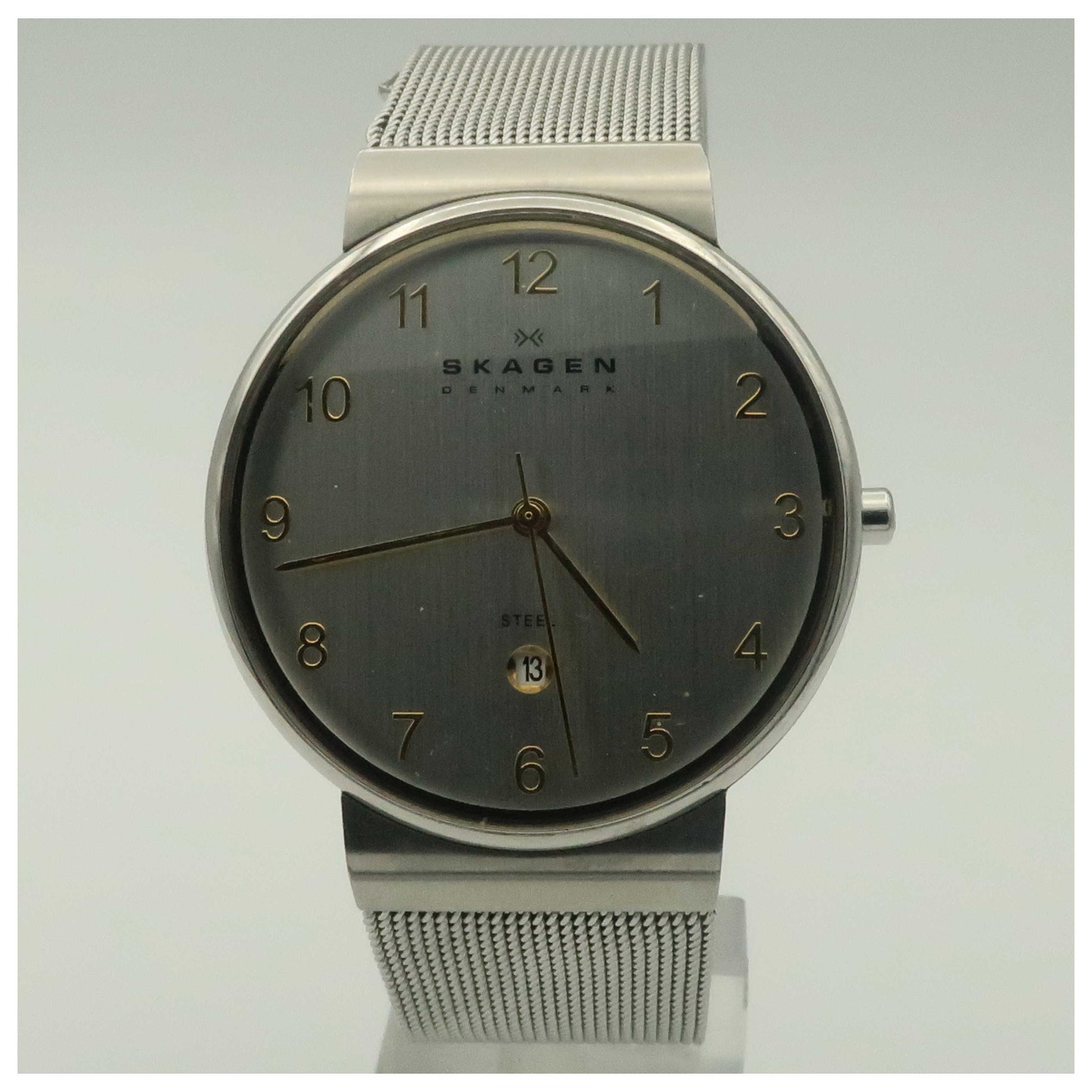 Front view of Skagen Mesh Men's Quartz Watch O355LGSCA-PO2