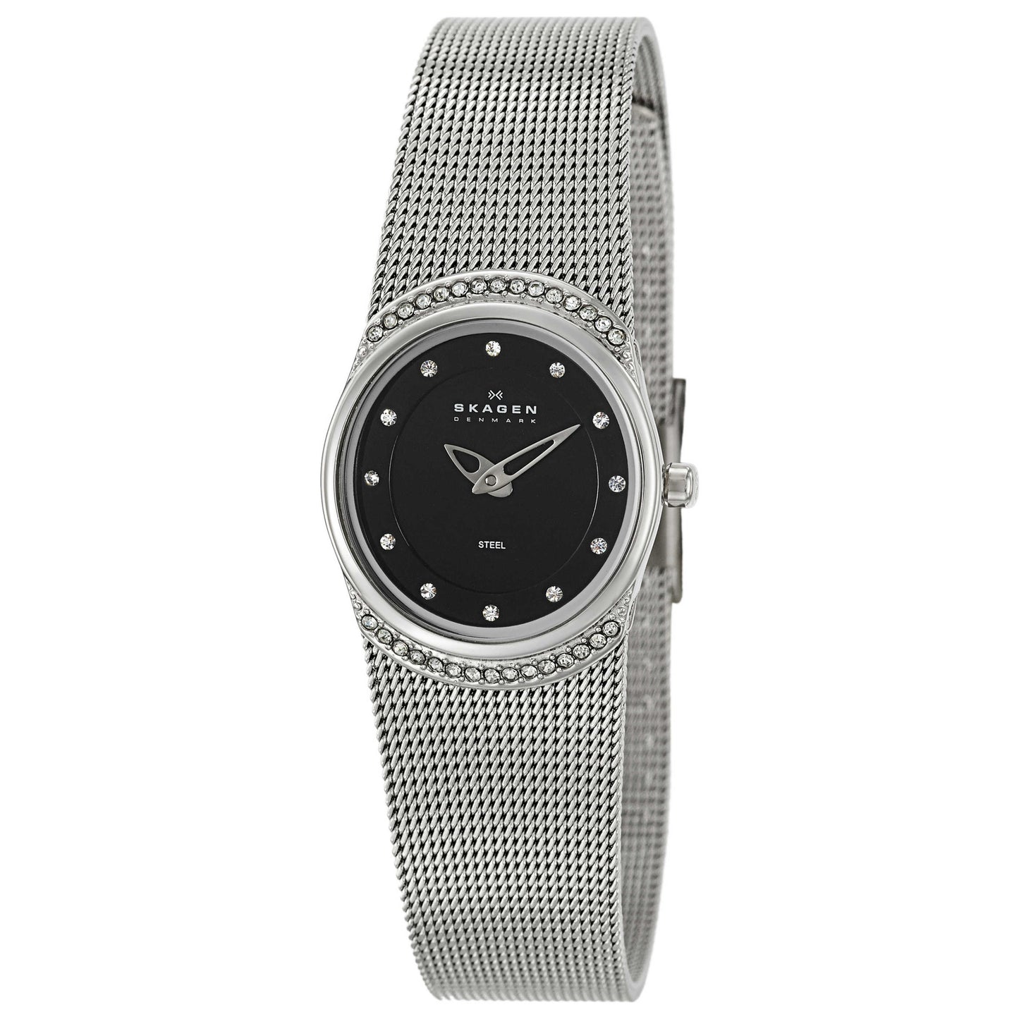 Front view of Skagen Mesh Women's Japanese Quartz (Battery-Powered) Watch O686XSSSB