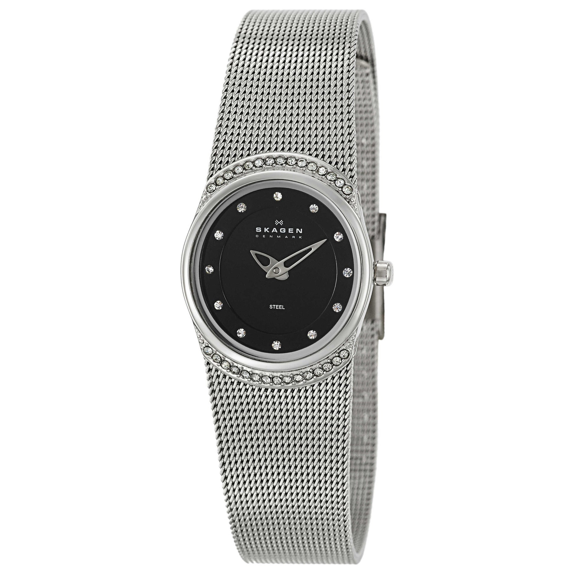 Front view of Skagen Mesh Women's Japanese Quartz (Battery-Powered) Watch O686XSSSB