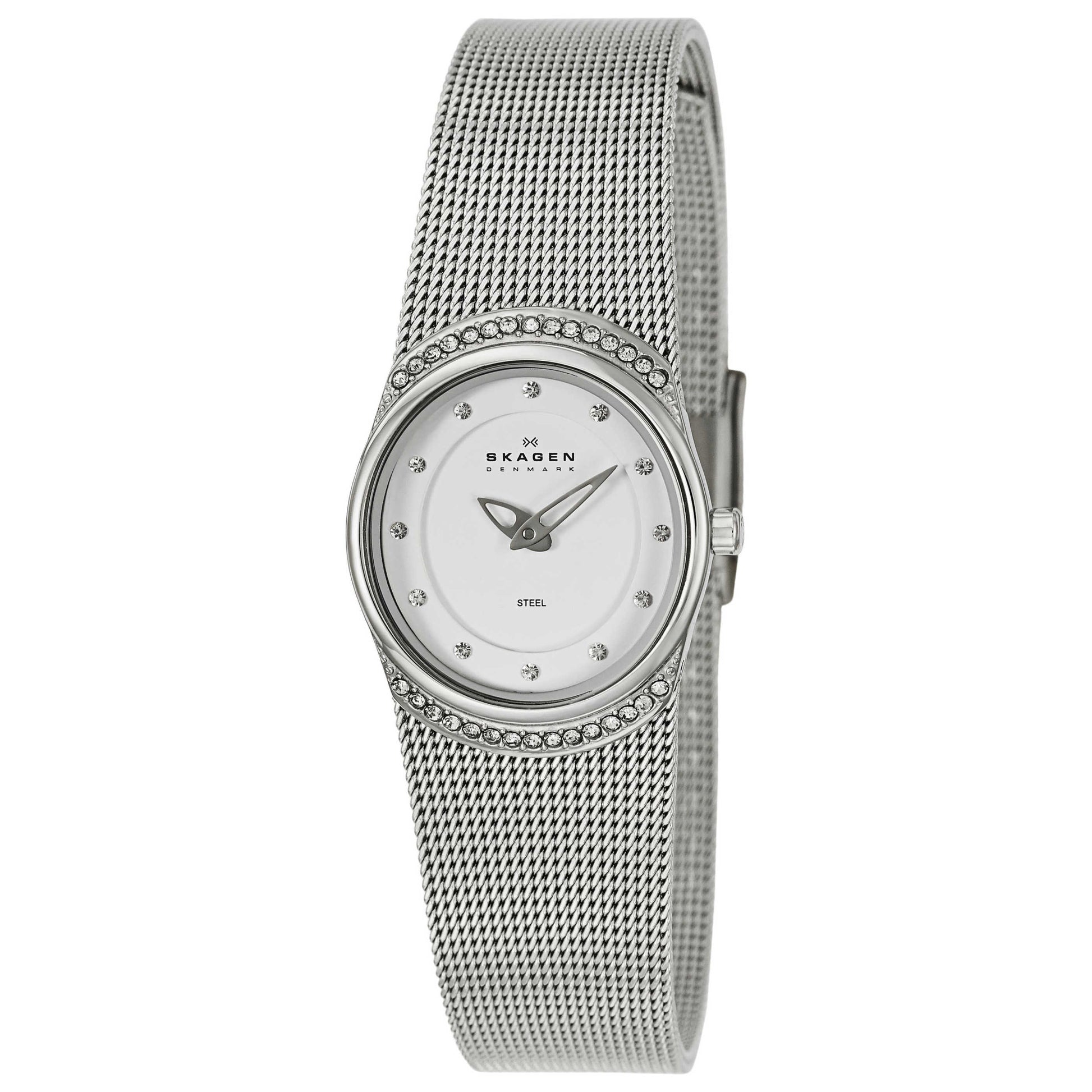 Front view of Skagen Mesh Women's Japanese Quartz (Battery-Powered) Watch O686XSSSW