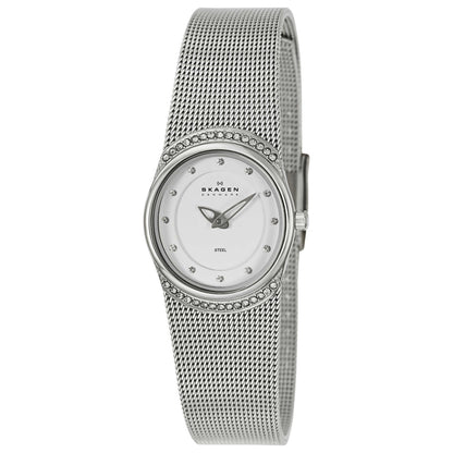 Front view of Skagen Mesh Women's Japanese Quartz (Battery-Powered) Watch O686XSSSW