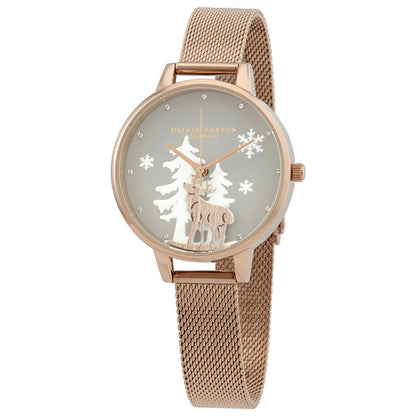 Front view of Olivia Burton Winter Wonderland Women's Quartz Watch OB16AW01
