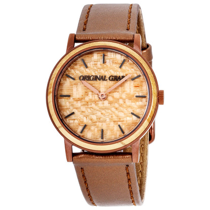 Front view of Original Grain The Minimalist Women's Quartz Watch OG-3418-01-WCBE