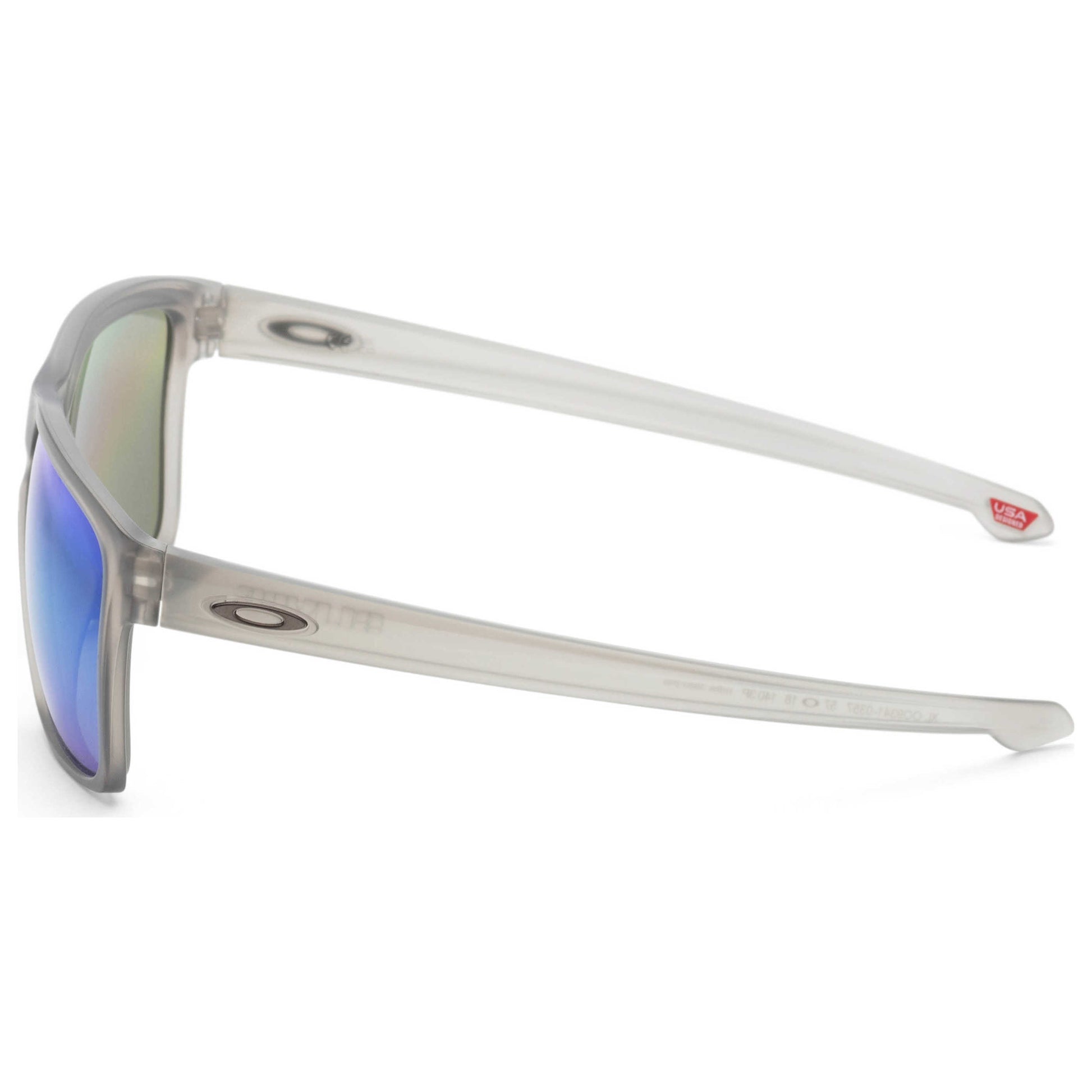 Left view of Oakley Silver XL Men's Sunglasses OO9341-03-57