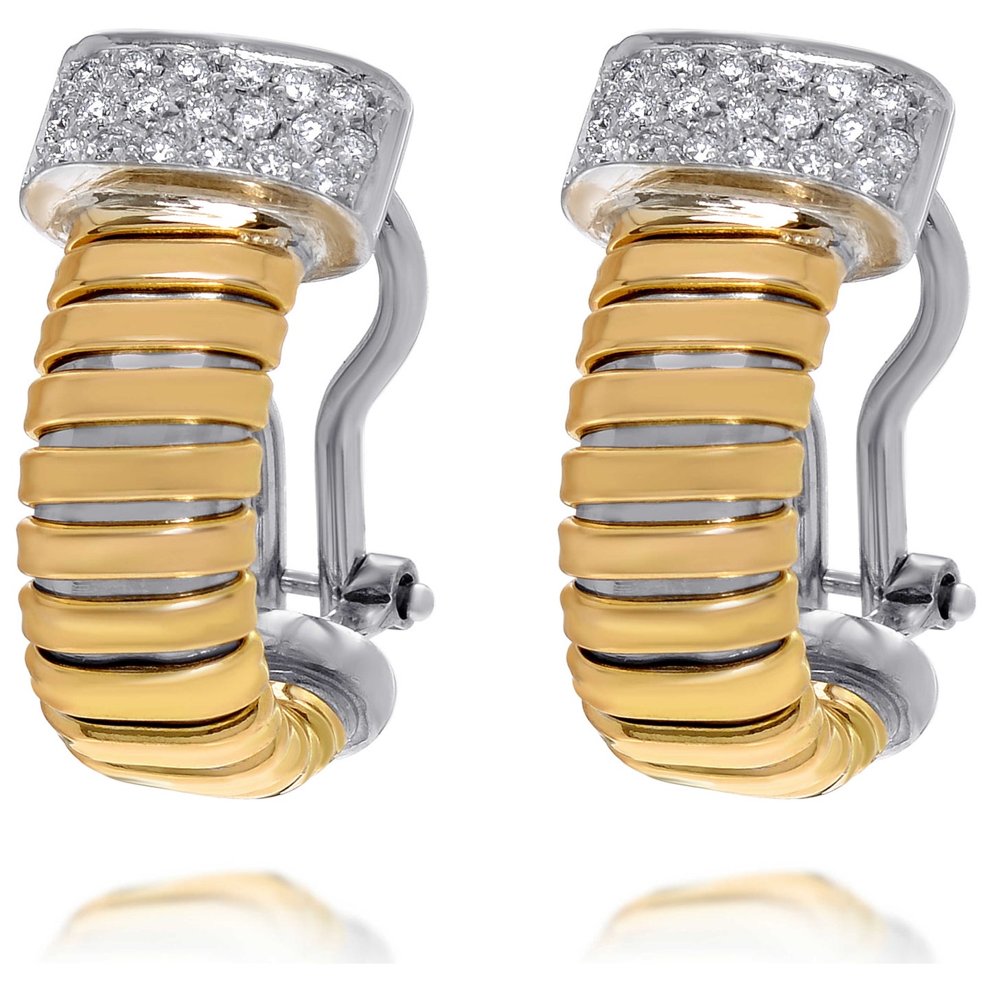 Front view of Tessitore Tubogas Women's Earrings OT-224