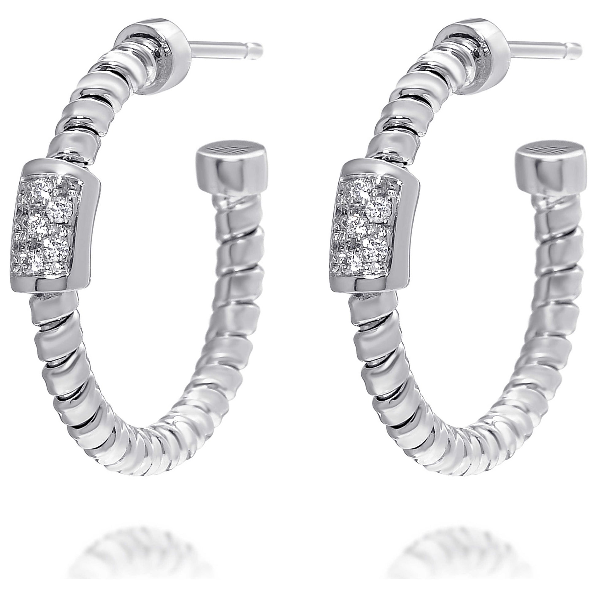 Front view of Tessitore Tubogas Women's Earrings OT-829W