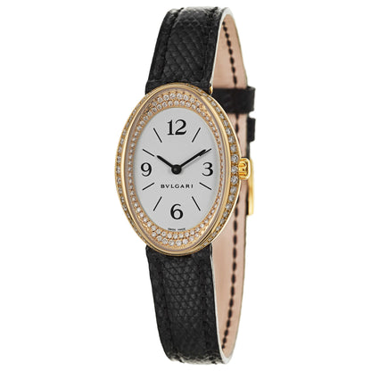 Front view of Bulgari Ovale Women's Swiss Quartz (Battery-Powered) Watch OV32GL-RC1