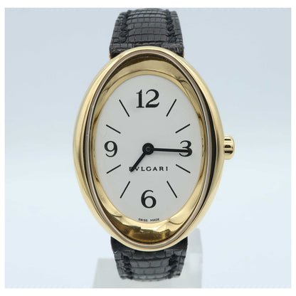 Front view of Bulgari Ovale Women's Swiss Quartz (Battery-Powered) Watch OV32GL-SDV
