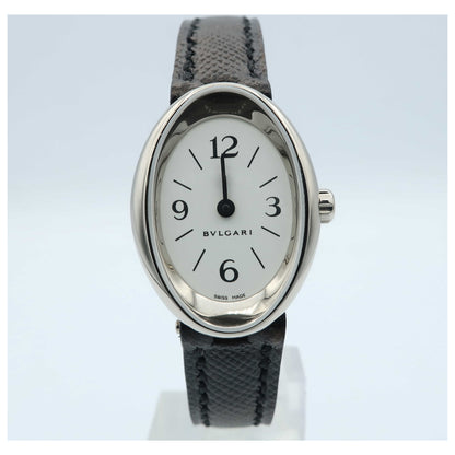 Front view of Bulgari Ovale Women's Swiss Quartz (Battery-Powered) Watch OVW27GL-SD