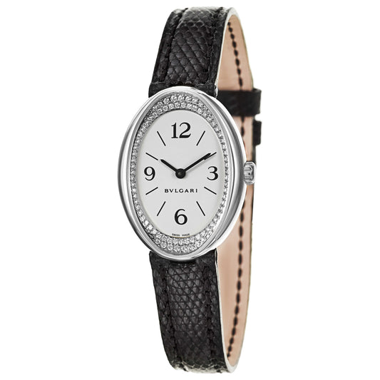 Front view of Bulgari Ovale Women's Swiss Quartz (Battery-Powered) Watch OVW32GL-R
