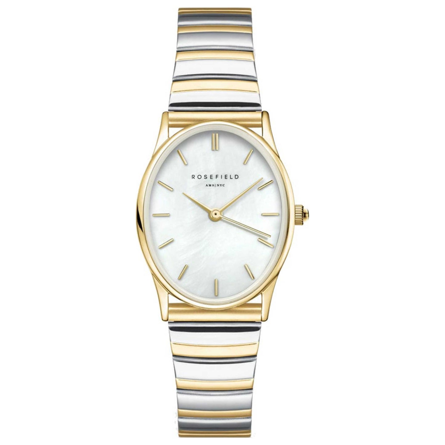 Front view of Rosefield Oval Women's Quartz Watch OVWDSG-OV17